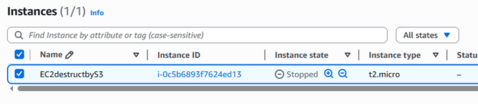 AWS EC2 status
